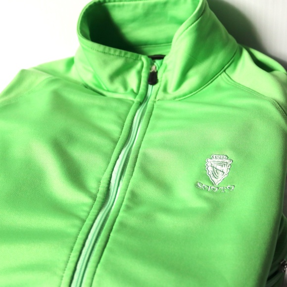 STRAIGHT DOWN Women's Medium Green Swing Jacket SCIOTO Golf Club - Picture 3 of 6